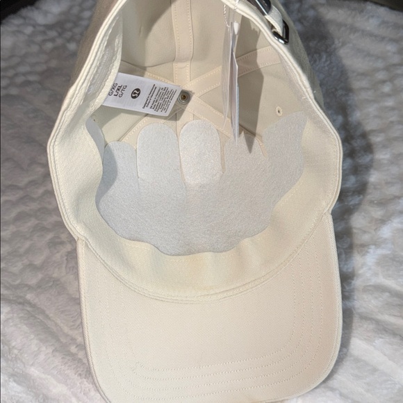 🆕 LULULEMON Structured Ball Cap Script NWT Light Ivory/Olive Brown - Picture 9 of 15